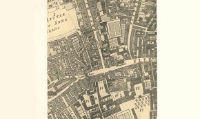 Map of Fleet Street showing Cliffords Inn